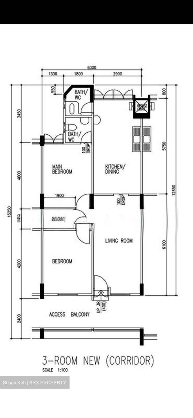 Blk 101 Jurong East Ville (Jurong East), HDB 3 Rooms #545096011